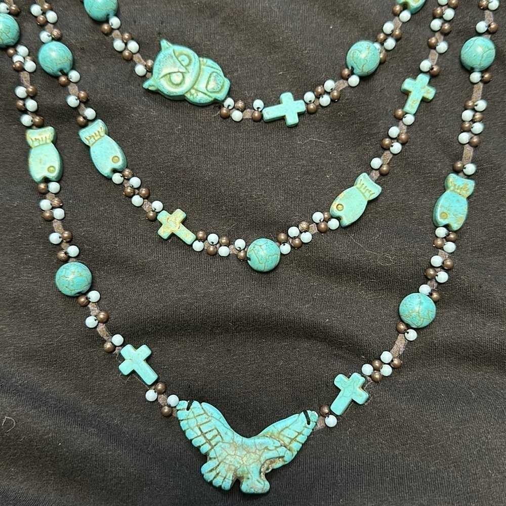 Double D Ranch Turquoise Beaded Mini Dress - Picture 8 of 11